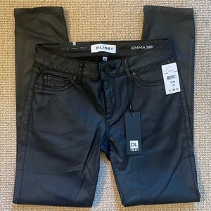 NWT DL1961 Emma Power Legging Char Black Skinny Jeans Size 28